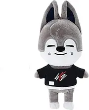 Cute Anime Plush,8.7in Plush Toys,Creative Soft Stuffed Cartoon Plush Toy Gift Toys for Kids Fans (Wolf Chan)