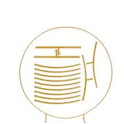 OZNALA 2M Wedding Hoop Round Circle Arch Backdrop Flower Display Stand Frame Background Gold