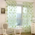 Gauze Sheer Curtain Romantic Window Drapes Sun Flower Tulle Curtains Bedroom