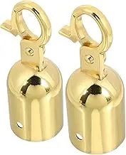 Rope End Stopper 2 Pcs Metal Snap Hook Barrier Rope End Cap Gold Stanchion Accessory