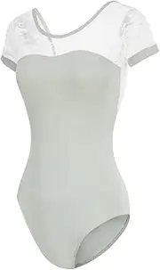 [Lanbodance] Women's Short Sleeve Ballet Leotard Gymnastics Dance Adult leotard Bodysuit