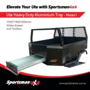 Ute Heavy Duty Aluminium Tray 1950*1900*850mm Slides drawer and Toolbox