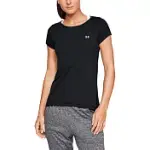 UNDER ARMOUR 女 ARMOUR HG排汗快乾短T-SHIRT-黑-1328964-001 M 黑色