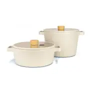 Neoflam Fika 22cm and 24cm stockpot set