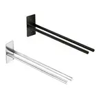 Double Towel Bar Towel Rack Holder Saving Bath Towel Bar Towel Shelf for Wall