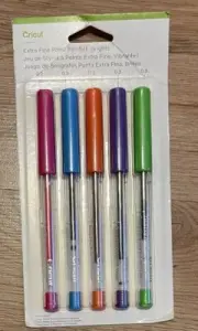 Cricut Extra Fine Point Pen Set of 5 Brights 0.3 for Maker, Explore One & Air 2