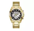 GUESS Men's Black and Gold-Tone Multifunction Watch 46mm