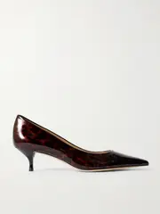 [Stuart Weitzman] Stuart Weitzman - Stuart Power Patent-leather Pumps - Tortoiseshell - US7 US 7 Tortoiseshell