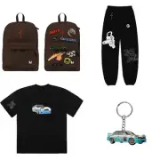 Travis Scott Cactus Jack Bundle — Tee M, Sweatpants L, Backpack & 2Keychain Lot!