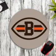 CLEVELAND BROWNS CUSTOM 8" ROUND NEOPRENE MOUSEPAD DESK MAT SCHOOL HOME OFFICE