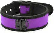 Restraint Bondage Neck Collar Buckle Ring Adjustable Size for Men Women (purple)