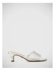 [Wittner] Juke Metallic and Mesh Textile Mule in Silver