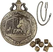 Game Dice Watch Case | Dice Storage Watch | Keeper | Box | Retro Set in Shell | Unique Role-Playing Game Toy for Parties, Family Fun and Holiday