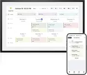 APOFIAL Digital Calendar, 10.1 inch Large Digital Calendar FHD Resolution 1920 * 1080,Smart Touchscreen Interactive splay for Family Schedules,Remote control via mobile app -32G&5G (Black）