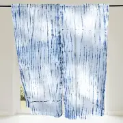Boho 2 Panels Shibori Semi Sheer Window Curtain Drapes Light Filtering Curtains