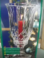 2 Piece 12" American Collection Crystal Hurricane Candle Vase