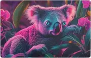 QGBYMX Koala Garden Neon Door mat Cute Funny Front Doormat for Outdoor Indoor Entrance Low Profile Non-Slip Floor Mats for Home Decor 20” x 32”