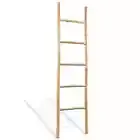 Towel Ladder with Rungs Living Room Wall Leaning Drying Rack Stand Bamboo vidaXL