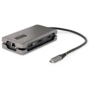 StarTech.com USB-C Multiport Adapter, 4K 60Hz HDMI/DP, 3-Port USB Hub, 100W PD Pass-Through, GbE, Mini Docking Station,