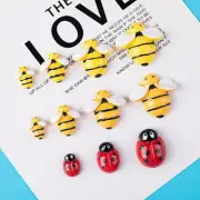 20Pcs Assorted Flatback Resin Cartoon Insect Bee & Ladybugs Cabochons Scrapbook