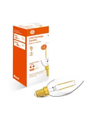 GE 2.5W Heritage LED Candle SES Globe in Warm White