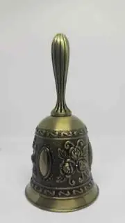 Vintage Brass Hand Bell Call Wedding Bells