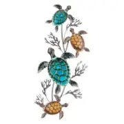 Sea Turtles in the seaweed hand crafted metal sea life decor wall art