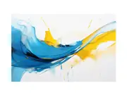 Yellow Blue Painting Canvas Print