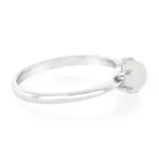 Sterling Silver White Created Opal Ring, M