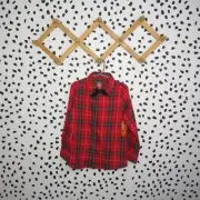 Wonder Nation NWT Red Plaid Boys Button Up Shirt and Bow Tie Size XSmall