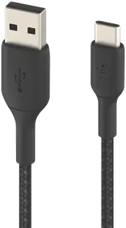 Belkin USB-A to USB-C Braided Cable 1m Black