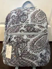 NEW Vera Bradley SOFT SKY PAISLEY Campus Backpack - School College Book Bag