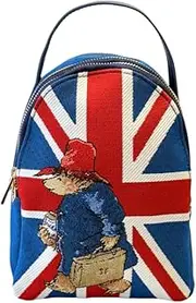 [Signare] Tapestry Mini Backpack Women, Small Crossbody Purse, Travel Shoulder Bags, Handbag Wallet, Satchel School Bag, Daypack in English Design (Union Jack Paddington Bear, MIPK-UJ-PADD_FBA), Union