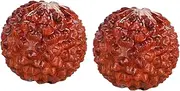 2Pcs Litchi Ornament Massage Balls Chinese Wenwan Decor Natural Craft for Joint Reduction Hand Flexibility for Therapy Home Display