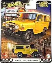 Hot Wheels JBL25 Boulevard Toyota Land Cruiser FJ43 Vehicle Toy Mini Car 3 Years Old and Up Yellow