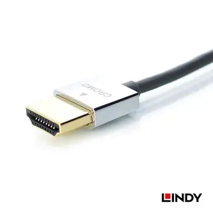 LINDY林帝 41669 鉻系列 HDMI線 30公分 2.0 4K/60MHz極細影音傳輸線 0.3M TYPE-A