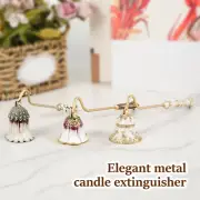 Flower Shape Candle Extinguisher Metal Candle Snuffer Faux Crystal FaDXK