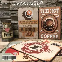 在飛比找蝦皮購物優惠-肆柒·咖啡鐵皮畫第一輯🖤 咖啡店裝飾 咖啡壁畫 咖啡壁貼 星