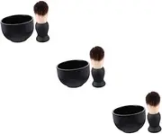 Ipetboom 6 Pcs Professional Men Shaving Kit with Beard Brush Hair Brush Set for Mustache Goatee Whiskers Portable Space-saving