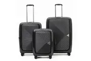 3pc Tosca Space X 20" Carry On 25 29" Case Set Travel Suitcase Luggage Black