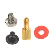 Golden Motherboard Riser+Silver Screws Computer Red Washers 6-32-M3 High