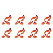 8x R&M Kangaroo Cookie Cutter Polyresin Coated Steel Baking Mould 8cm Orange