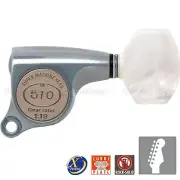 NEW Gotoh SGS510Z-P7 6 in Line Set Mini Tuners PEARL Buttons 18:1 - X-CHROME