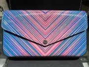 Louis Vuitton Pochette Felicie Pink Blue 52435 Handbag w/chain strap Dressy NYE