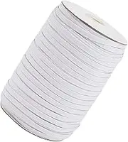 WEKAMOS 1 Roll White Polyester Flat Elastic Ribbon Band Versatile Costume Clothing Accessories for Sewing DIY Projects and Decorative Use