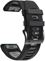 [ISOUDE] 22mm 26mm Silicone Quick Release Strap Bracelet for Garmin Fenix 7 7X 6 6X Pro 5 5X Plus 3 HR Watch Easyfit Wristband Strap