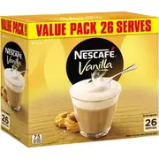 Nescafe Coffee Vanilla Latte Sachets 26 Pack