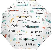 Racing Cars Two Person Umbrella, Tote Umbrella Automatic Open and Close, Golf Umbrella Windproof