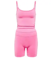 [Prism²] Prism² Harmonious tank top and Composed shorts set One Size pink