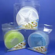 COOKIE & BISCUIT CUTTER 5 PC SET WITH CASE CUTS STRAIGHT & FLUTED ACME BAKING